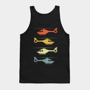 Funny Helicopter Pilot Retro Vintage Tank Top